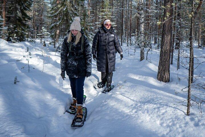 Rovaniemi : ヴィカコンゲス&バーベキューでのスノーシューアドベンチャー