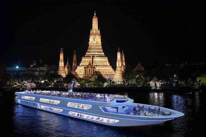 Crucero con cena blanca de lujo por el río Chao Phraya