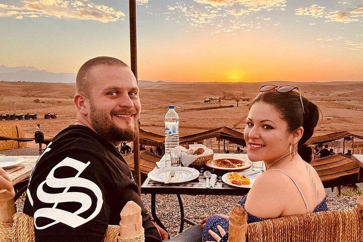 Marrakech: Sunset Camel Ride with Dinner & show in Agafy Desert