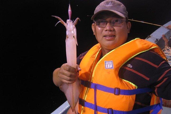 Nacht Tintenfisch Angeltour Nha Trang