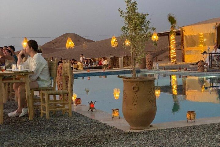 Marrakech: Dinner In Agafay Desert with Camel Ride and Fire show