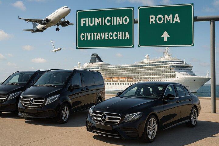 Transferência privada de Roma para o porto de Civitavecchia