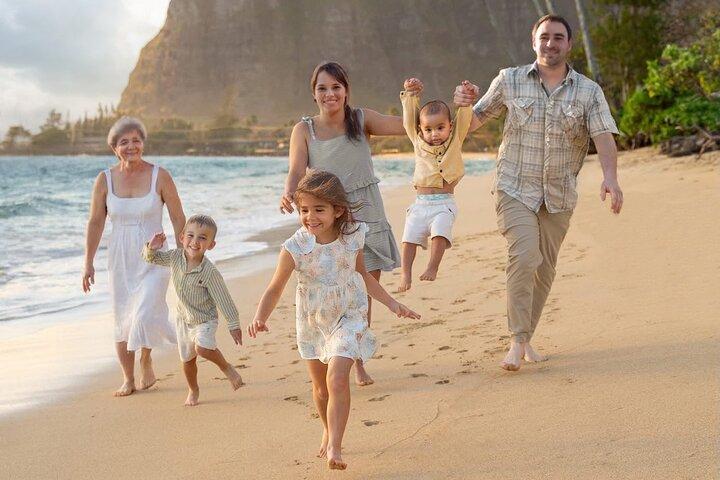 マウイ島のプロの写真家夫婦と家族
