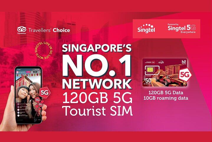 シンガポールSingtelベスト5G/4GツーリストSIM（SGトランスポートカード）