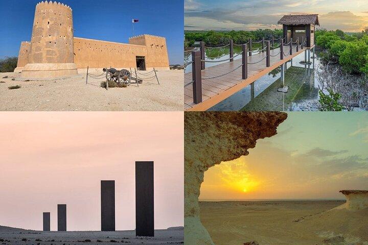 Tour di un'intera giornata a nord e ovest del Qatar con prelievo da Doha