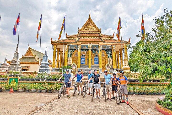 Fahrrad der Landschaft in Siem Reap Halbtagsmorgen
