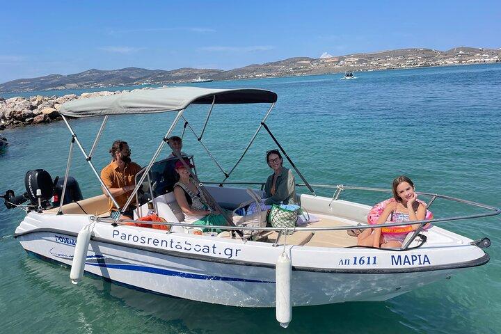 Aluguer de barcos na Costa de Paros