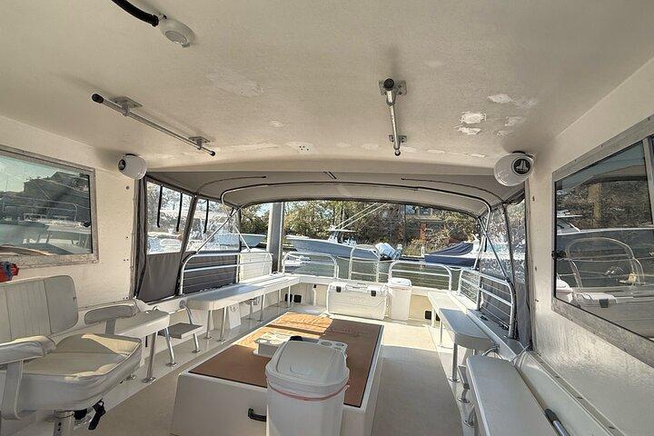 Visite privée en bateau au coucher du soleil du port de Charleston