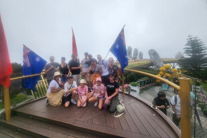 Kustexcursie naar Golden Bridge, Marble Mountain vanuit Chan May Port of Tien Sa Port