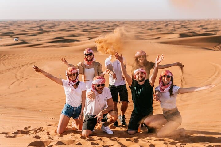 Dubai Desert Safari Morning with Camel Ride and Sand Boarding