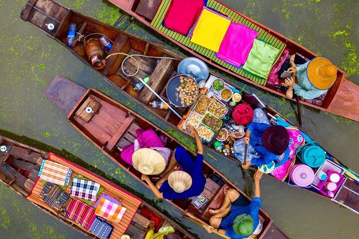 Bangkok : Mercado Flutuante e Mercado de Comboios com passeio de trem/barco