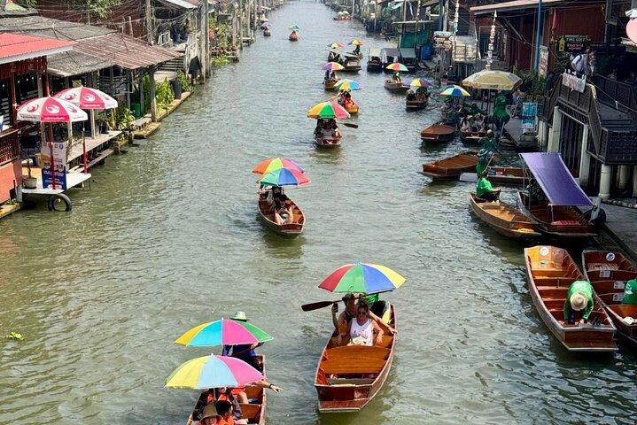 Bangkok : Mercado Flutuante e Mercado de Comboios com passeio de trem/barco