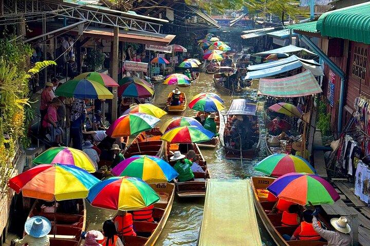 Bangkok : Mercado Flutuante e Descoberta do Mercado de Trens