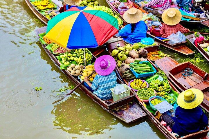 Bangkok: Mercado Flutuante Privado e Mercado de Comboios