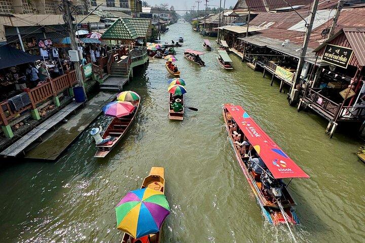 Bangkok : Mercado Flutuante e Descoberta do Mercado de Trens