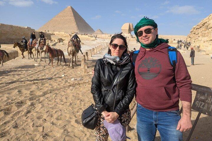 ViP alt-inclusive Giza pyramider, Sphinx, Inden for pyramiden