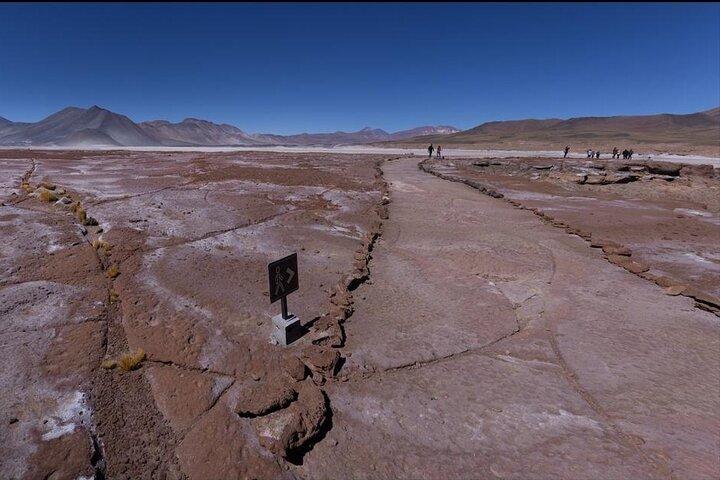 赤い石とアルティプラノのラグーン、アタカマ塩湖