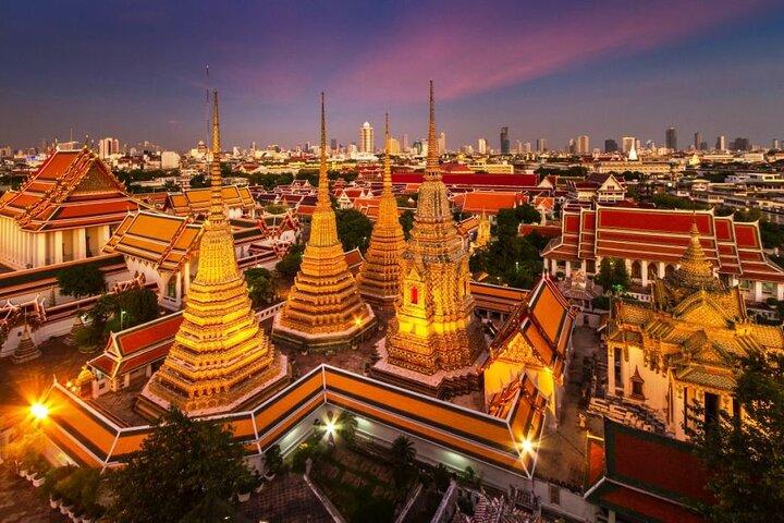 Bangkok efter mørke Tuk-Tuk templer, markeder og gadefødevarer