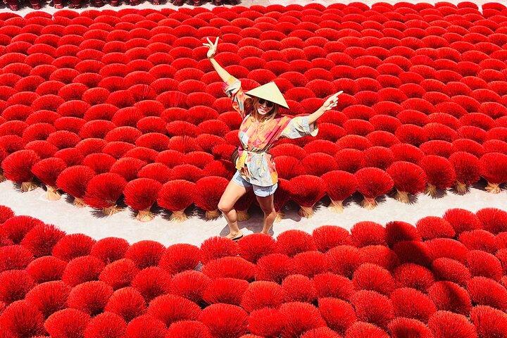 ハノイから香村、帽子、漆芸＆電車ストリートツアー
