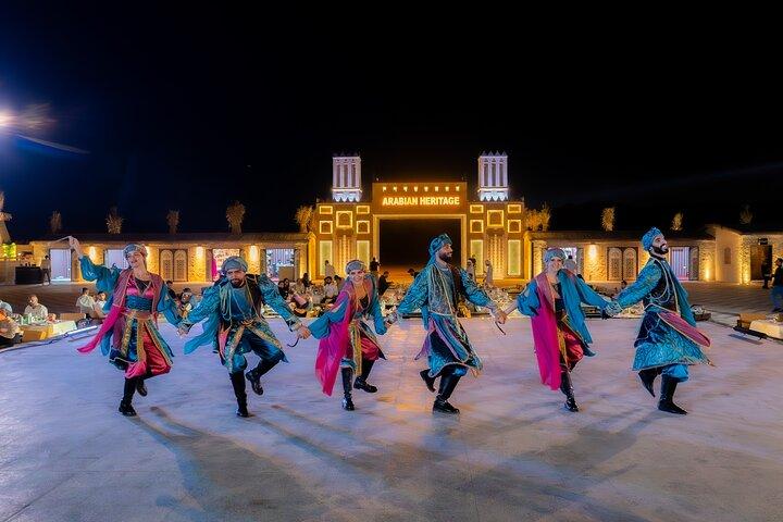 Safari dans le désert en soirée avec dîner barbecue au camp du patrimoine arabe