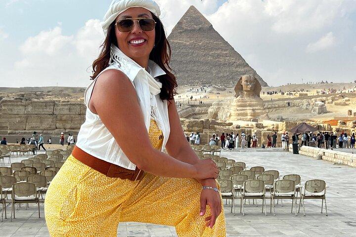 Cairo Layover Tour: Giza-pyramiderna, Christian Cairo Mosque & Dinner Nile Cruise