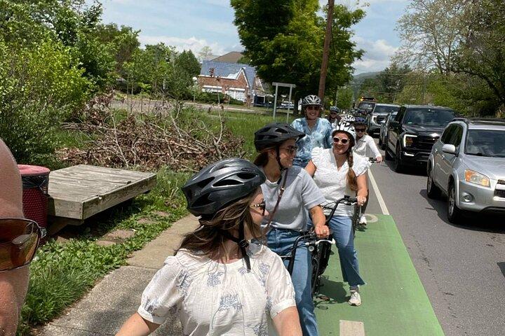 ガイド付きアッシュビルの電動自転車で川の芸術、山、壁画を巡るツアー