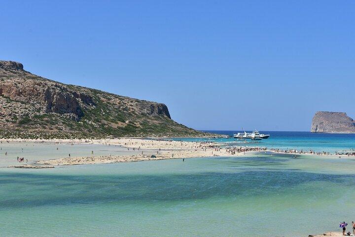 Privat tur i Balos Lagoon med vinsmagning og fisk og skaldyr