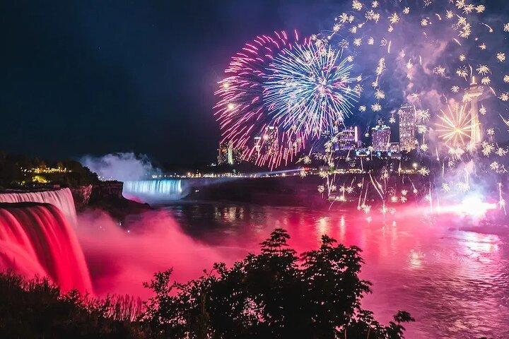 Niagara Falls Nightlight Experience com fogos de artifício (US Side)