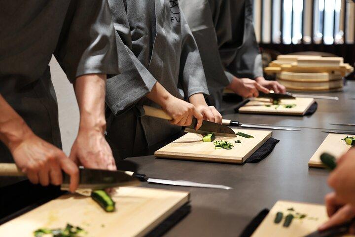 Classe de afiar a faca japonesa tradicional em Tóquio [EN OK!]