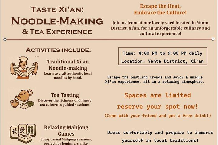 Xi'an Nudelkochen und Teeprobe Erfahrung