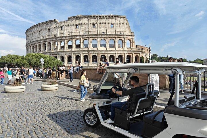 Roma : Tour di un giorno in Golf carrello con pranzo