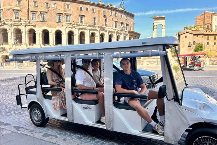 Rome by Golf Cart Private Tour and Colosseum with Audio Guide