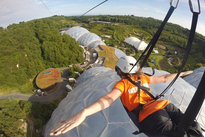 La tyrolienne la plus rapide d’Angleterre au projet Eden
