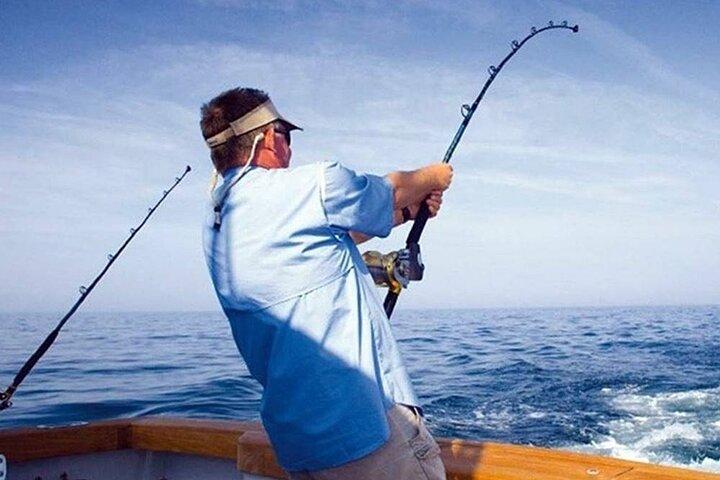 Atividade de pesca lateral com pequeno-almoço