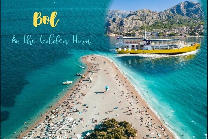 Omiš: ボルと金角ビーチボート旅行（ランチ付き）