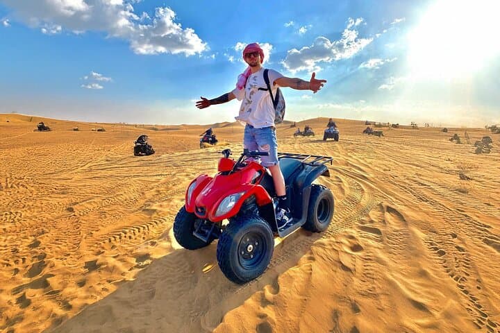 Quad Bike Self-drive & Camel Trekking Experience In Red Dunes Desert