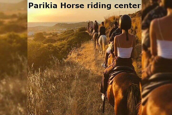 Sonnenuntergang Landschaft Reiten in Paros