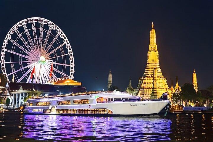 Crucero con cena White Orchid por el río Chao Phraya con cerveza gratis en Bangkok