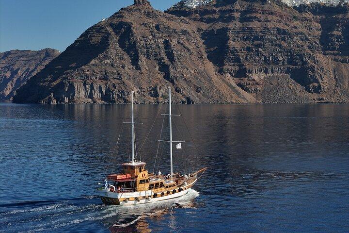 Santorini 3 Islas Viaje Velero Barco de madera