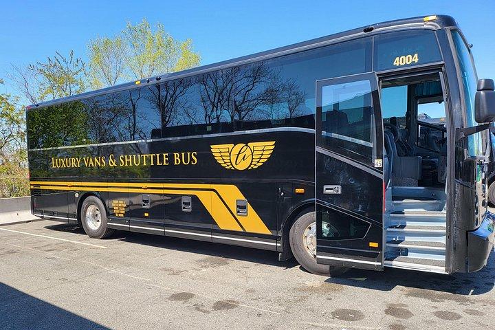 Luksus VIP New York City Lufthavn Ankomst Gruppeoverførsel med Mini Coach Bus WIFI