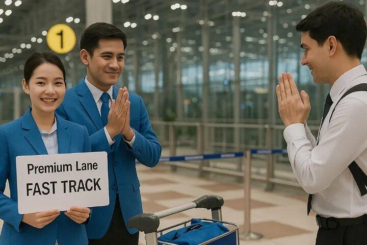 Priority Fast Track Entry op Bangkok Airport met gids