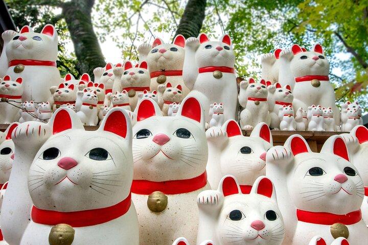 Lucky Cats Temple & Old Tokyo Yanaka 1/2 - Excursão privada de um dia a pé