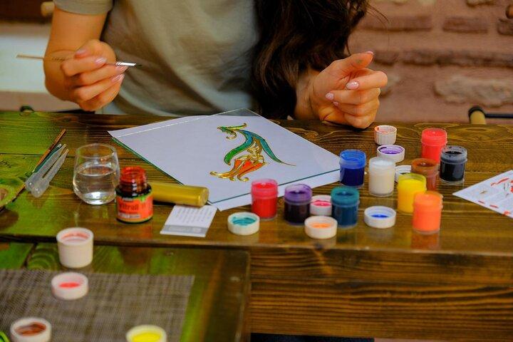 Istanbul Tradizionale laboratorio di pittura su vetro colorato