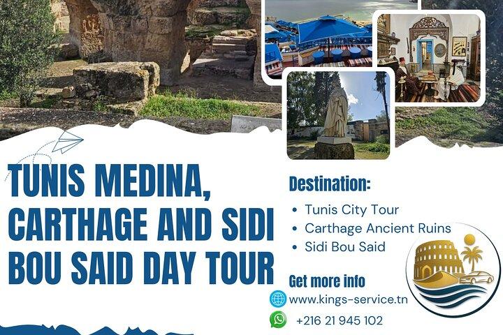Koningendienst: Privé VIP Tunis, Carthago en Sidi Bousaid Tour