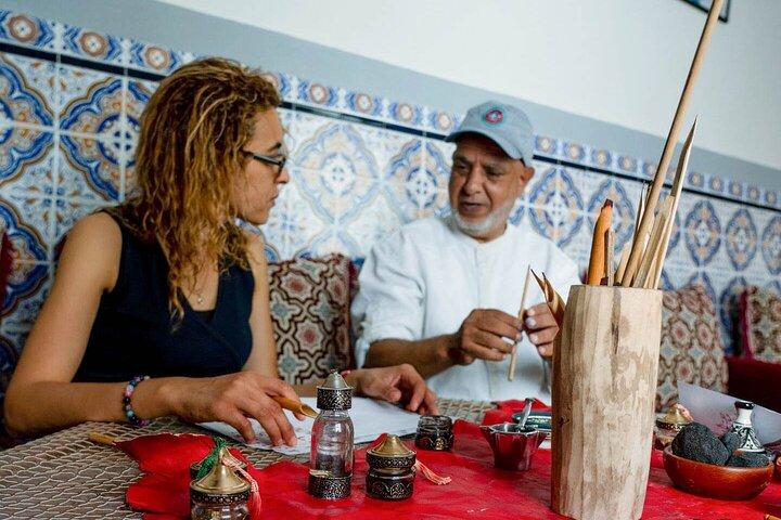 Arabic calligraphy Marrakech workshop with Elite Master
