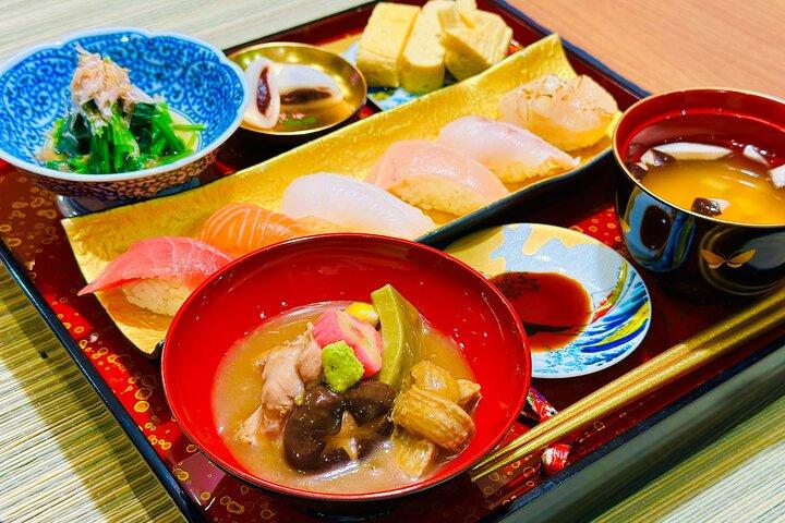 金沢 56年制調理師学校で寿司と日本語料理教室