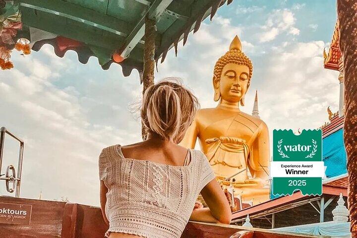 Excursión en barco escondido por Bangkok Longtail al Gran Buda y la Vida Canal