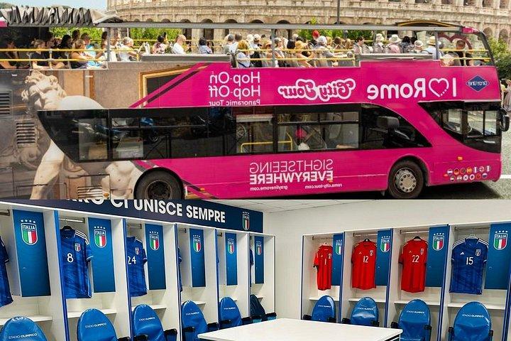 Express Tour Olympic Stadium plus Daily Open Bus in Rome