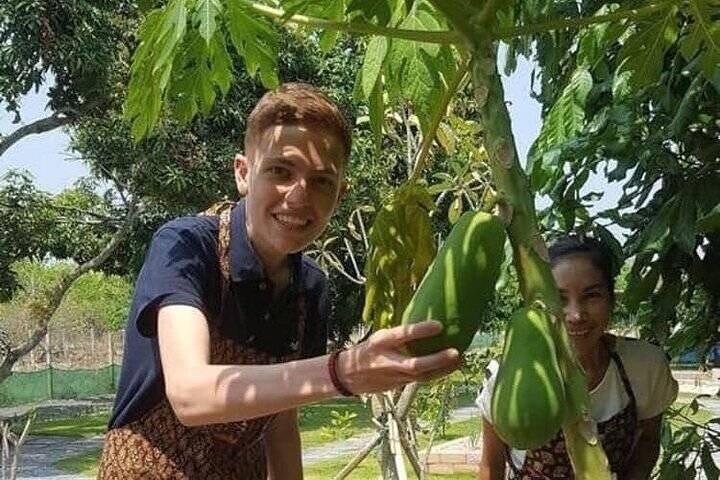 Kochabendkurs Chiang Mai Besuchen Sie den Bio-Garten und -Markt