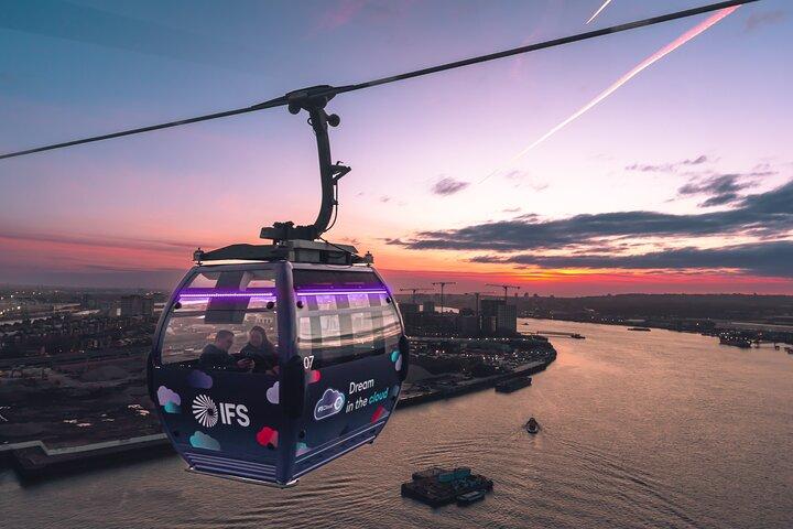 ロンドン・ケーブルカー：テムズ川往復の上空に舞い上がる